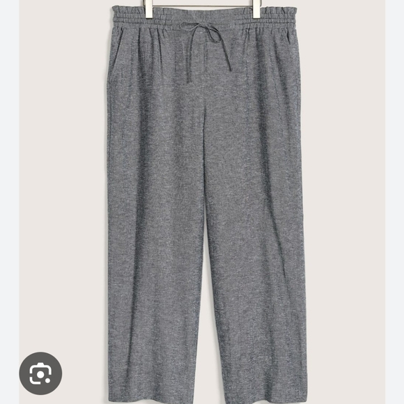 Linen Blend Wide Leg Pants - 2X - Picture 2 of 15